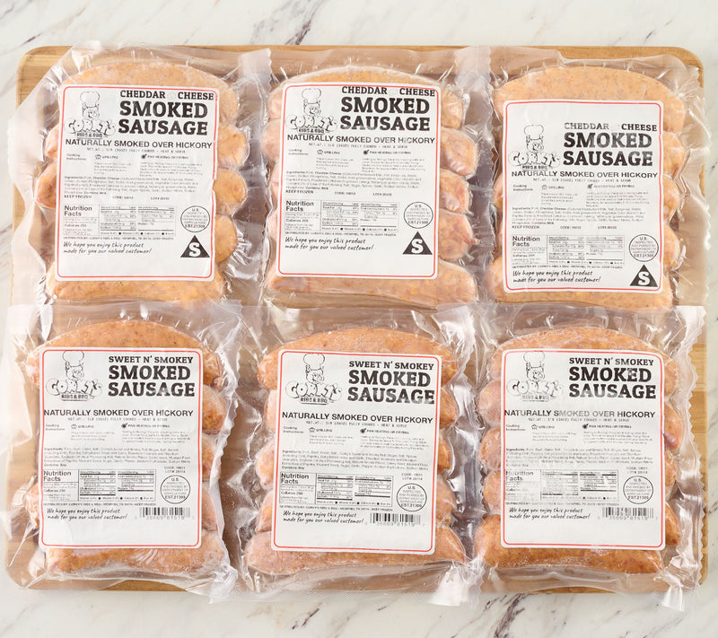 Corky's BBQ 6-lbs Sweet & Smokey or Cheddar Stuffed Smoked Sausage — View 2