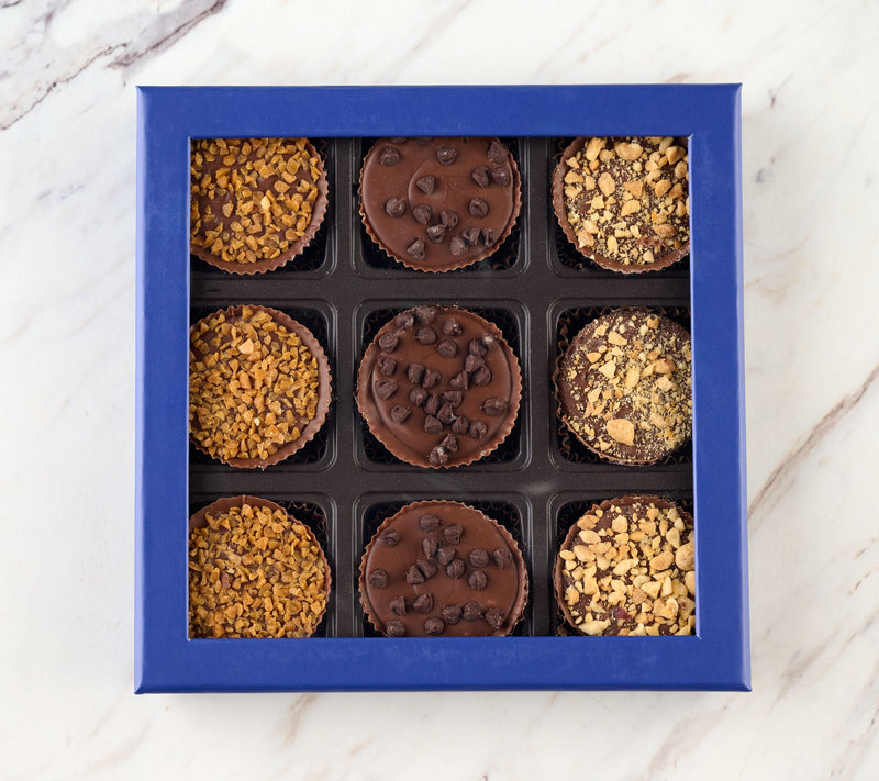 Chocolate Works 9pc Large Peanut Butter Cups with Candy Toppings — View 2