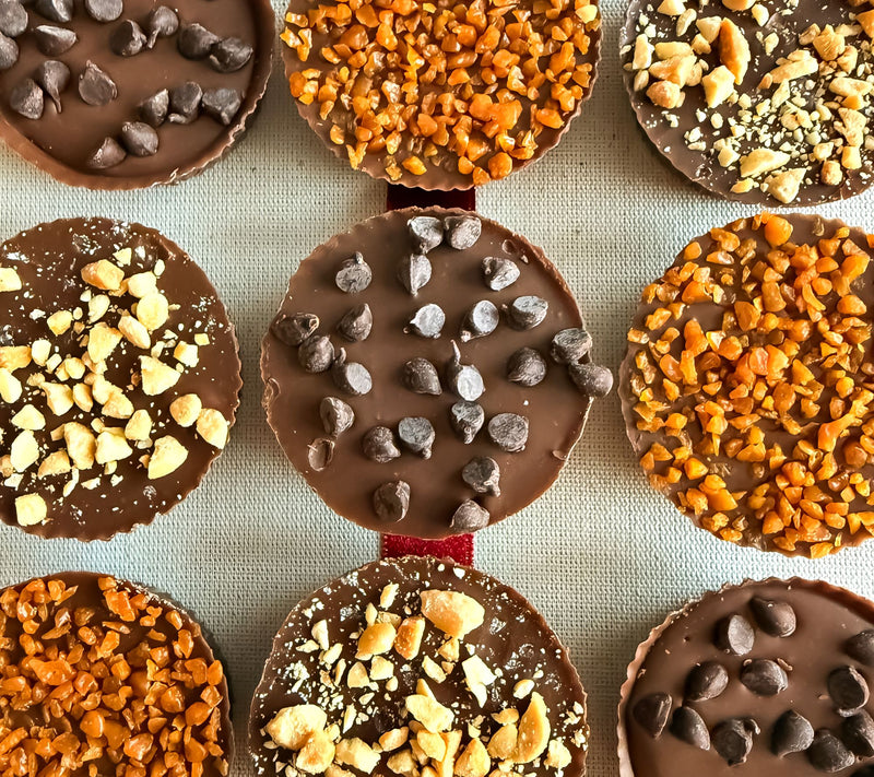 Chocolate Works 9pc Large Peanut Butter Cups with Candy Toppings — View 4