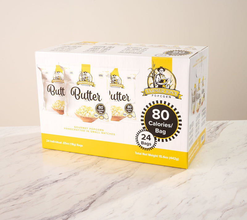 Farmer Jon's (24) Single Serve Gourmet Popped Popcorn Bags — Main view