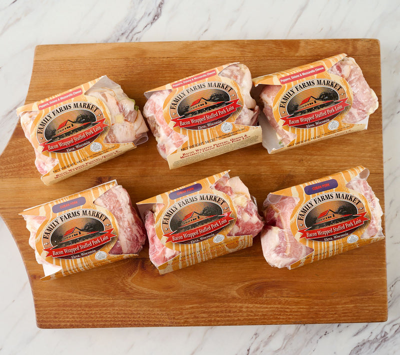 Family Farms (6) 14-oz Bacon Wrapped Stuffed Pork — View 5