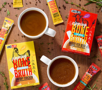Lonolife 12 Single Serve Protein Packed Low Sodium Bone Broth