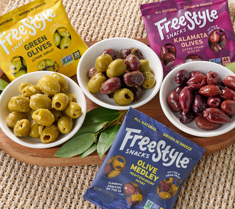 Freestyle Snacks 9ct Bags of Premium Greek Olives — Main view