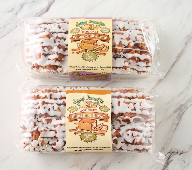 Sweet Paradise (2) 20oz Loaves Gourmet Cinnamon Swirl Bread — View 2