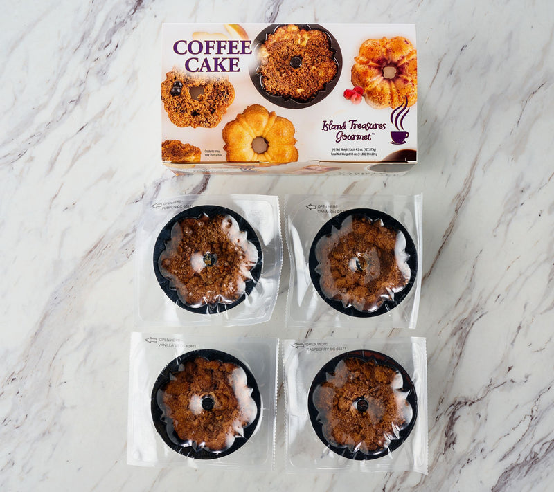 Island Treasures (4) 4.5oz Coffee Cake Variety Pack — View 2