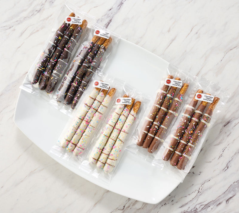 E&A Candies 18pc Chocolatey Gourmet Pretzel Rods & (6) Gift Bags — View 2