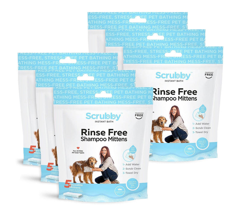 Scrubby Pet 30pc Rinse Free On-the-Go Shampoo Pet Mittens — Main view