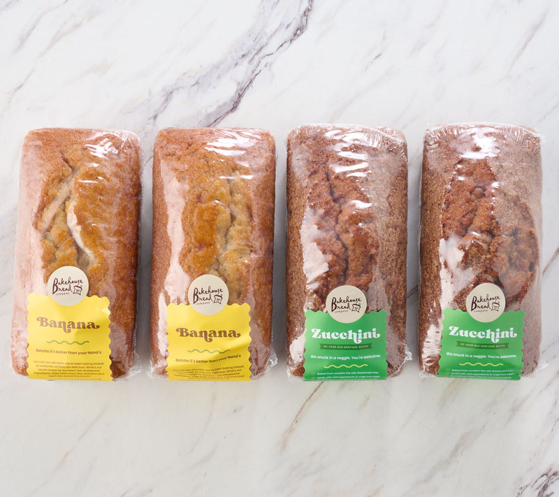 Bakehouse Bread (4) 14oz Sweet Banana or Zucchini Bread Loaves — View 2