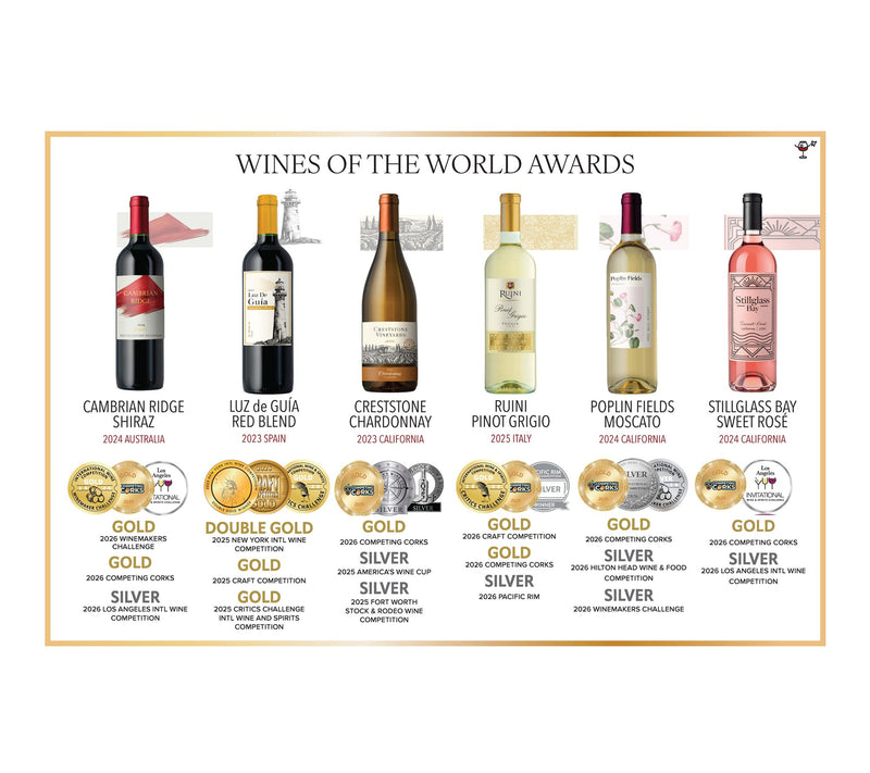 Vino Voyage (12) 750ml Wines of the World Bottle Set — View 3