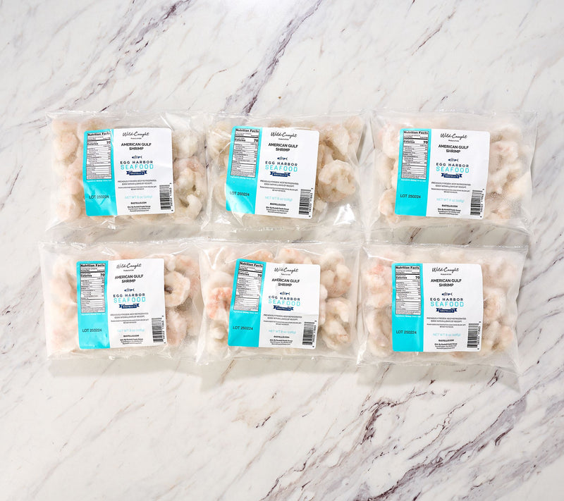 Egg Harbor (6) 8-oz Wild Caught Gulf White Shrimp — View 2