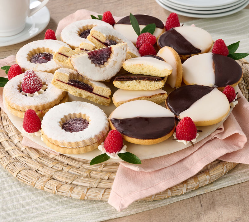 Dulcet 18pc Raspberry Tart and Black & White Cookie Variety — Main view