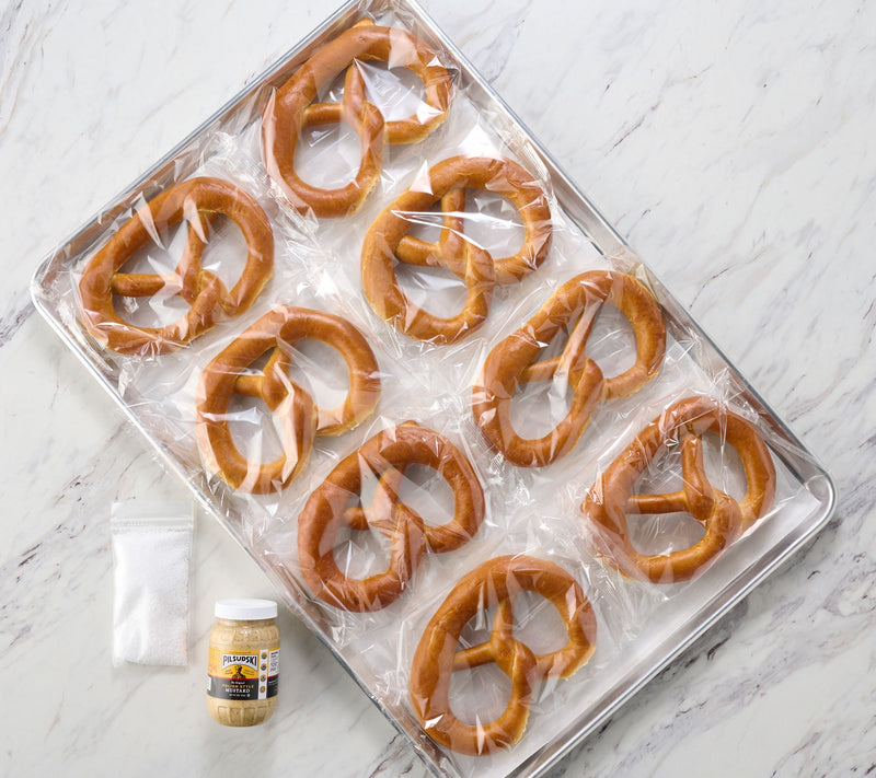 The Pretzel Co. (8) 6oz Hand Twisted Soft Pretzels & Polish Mustard — View 2