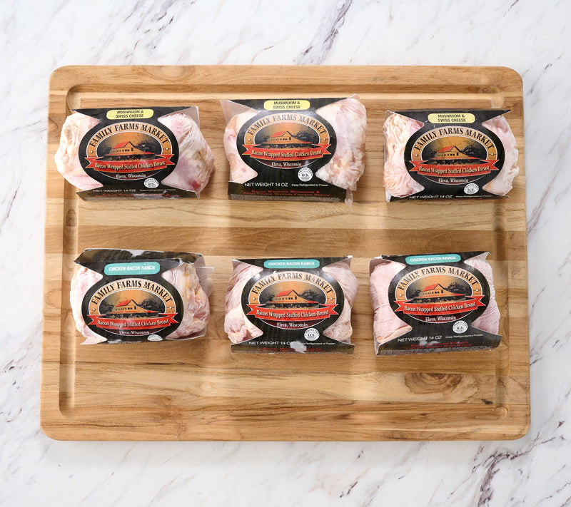 Family Farms (6) 14-oz Bacon Wrapped Stuffed Chicken Breasts — View 5