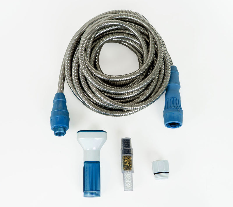 "As Is" Bernini 40' Expandable Metal Hose with Filtered Hose Nozzle — View 15