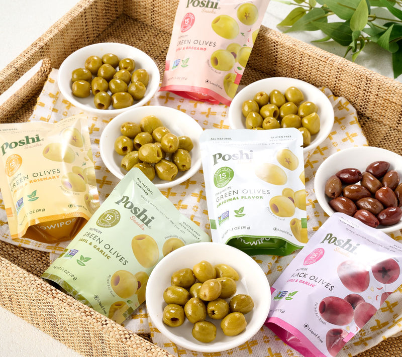 Poshi 10 Snack Bags Premium Olives Variety Pack — Main view