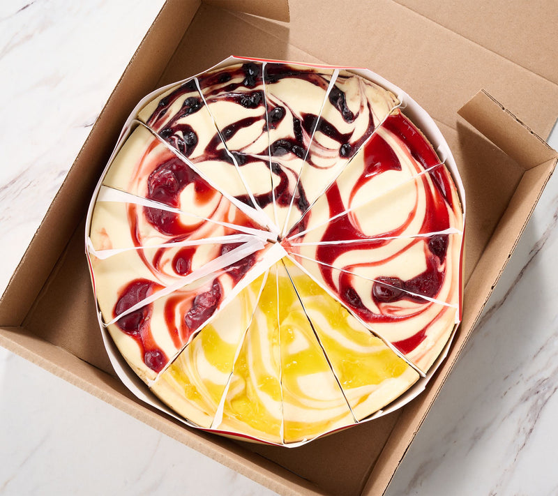 David's Cookies 4-lb Pre Sliced NY Style Fruit Swirl Cheesecake — View 2