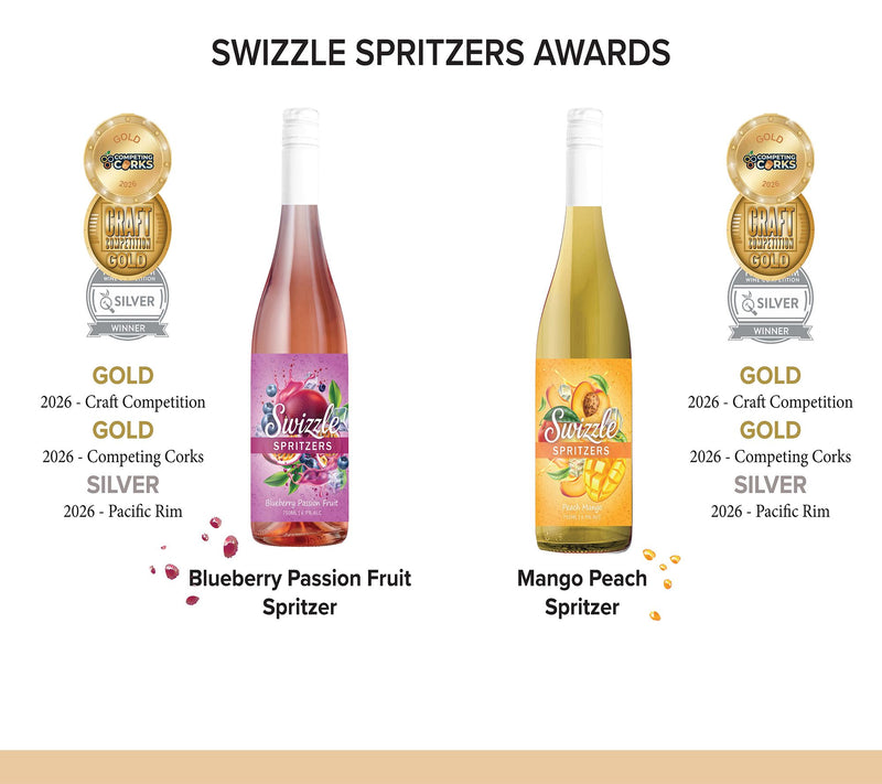 Vino Voyage (6) Bottle Swizzle Spritzer Wine Cocktail Set — View 6