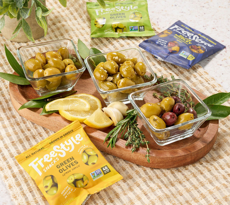 Freestyle Snacks 9-ct Bags of Premium Greek Olives — Main view