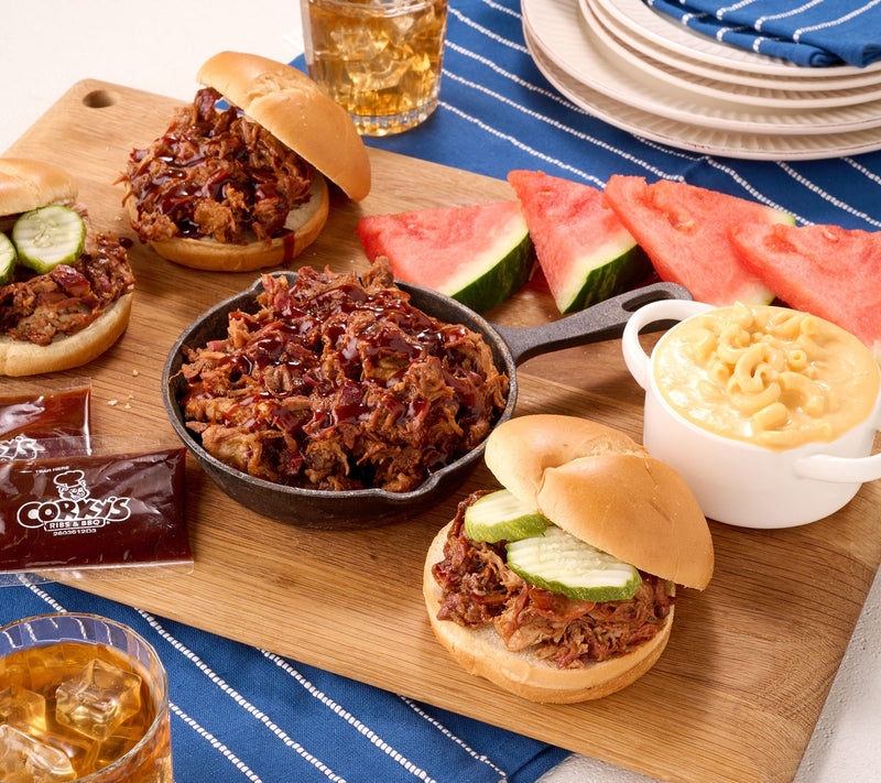 Corky's BBQ 8-lbs Pulled Pork or Chicken With BBQ Sauce — View 5