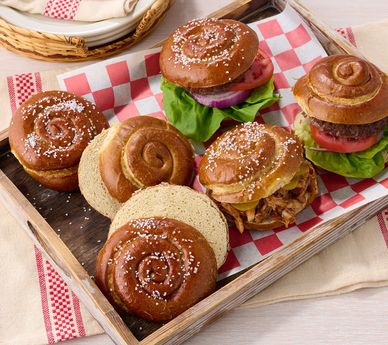The Pretzel Co. (12) 5-oz Hand Twisted Soft Pretzel Spiral Rolls — Main view