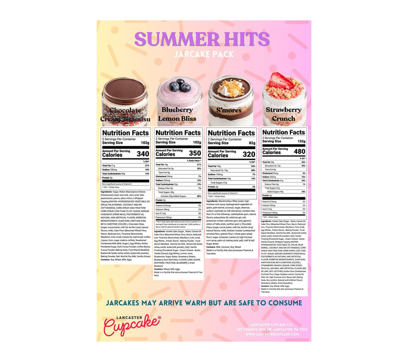 Lancaster Cupcake (4) 8oz Gourmet JarCakes Summer Hits Variety — View 6