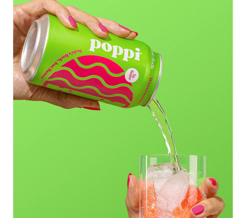 Poppi (12) 12-oz Cans 5g Sugar Soda Summer Fruit Variety — View 4