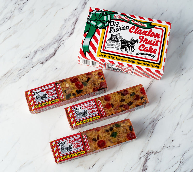 Claxton (3) 1-lb Old Fashion Fruit Cakes — View 2