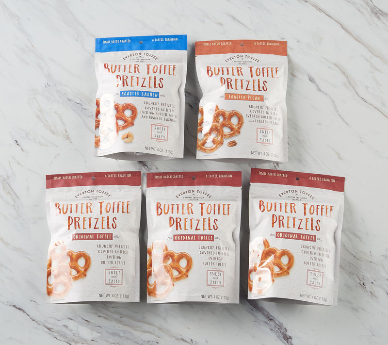 Everton Toffee (5) 4-oz Bags Butter Toffee Pretzels — View 2