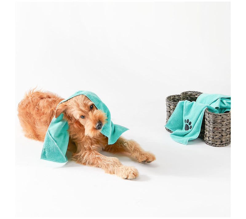 Bone Dry Embroidered Paw Pet Towel 15" x 30" Set of 3 — View 9