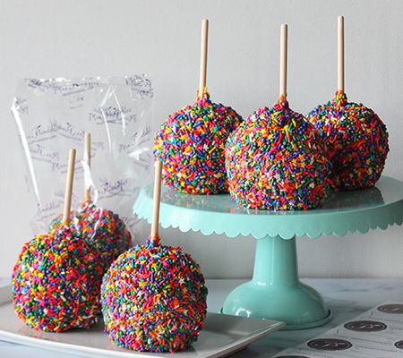 Mrs. Prindable's 6-Pc Large Rainbow Caramel App les — Main view
