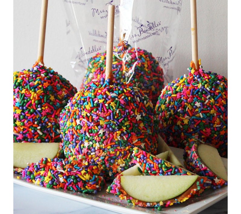 Mrs. Prindable's 6-Pc Large Rainbow Caramel App les — View 2