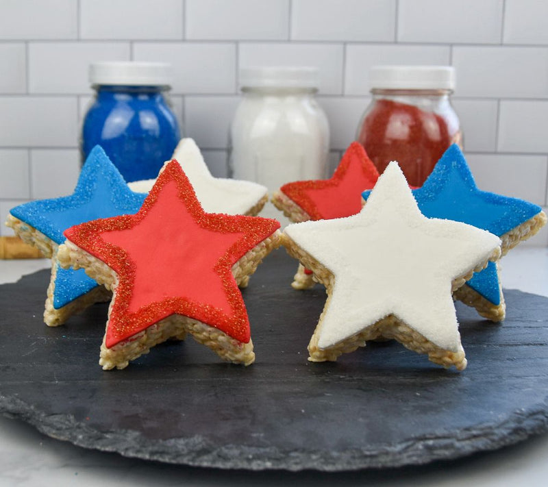 Creative Crispies 6-Piece Red, White & Blue Sta r Treats — Main view