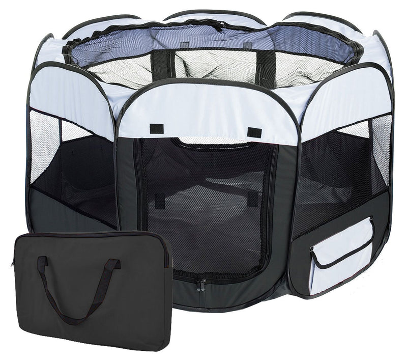 Pet Life All-Terrain Wire-Framed Collapsible Trvel Playpen — View 3