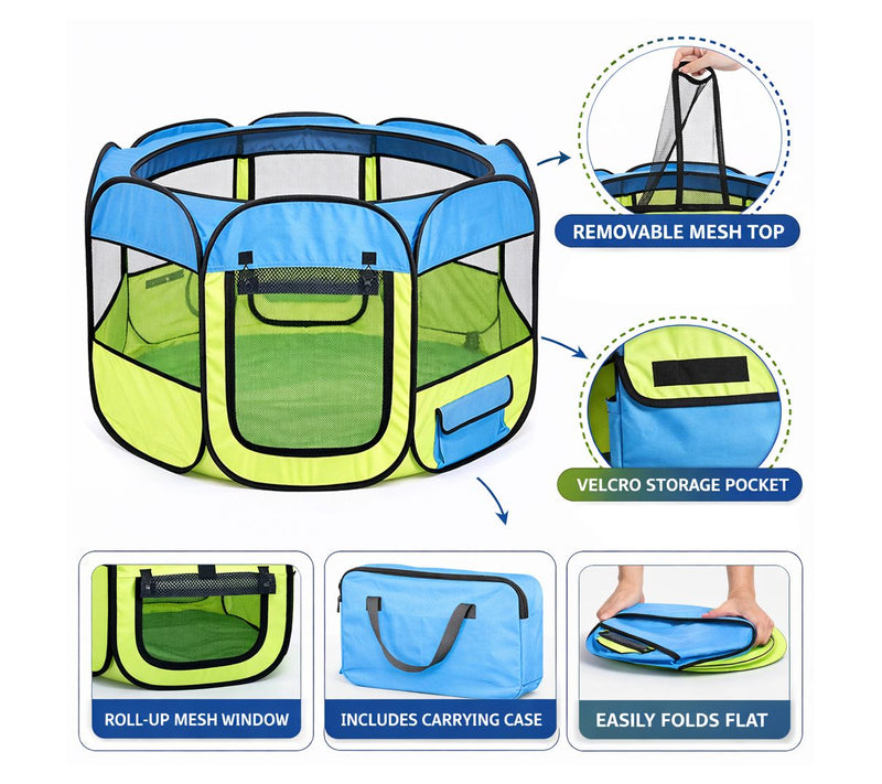 Pet Life All-Terrain Wire-Framed Collapsible Trvel Playpen — View 10