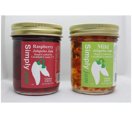 Simply Jam 2 Pack of Mild & Raspberry Hot Pepper Jam