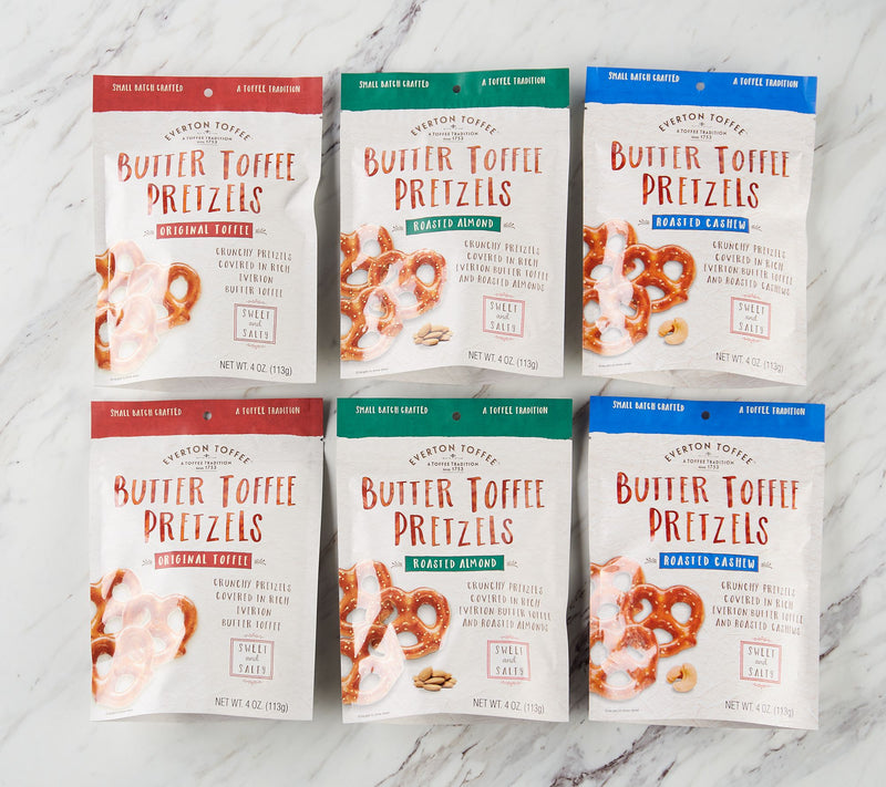 Everton Toffee (6) 4ozBags of Sweet & Savory Butter Toffee Pretzels — View 2