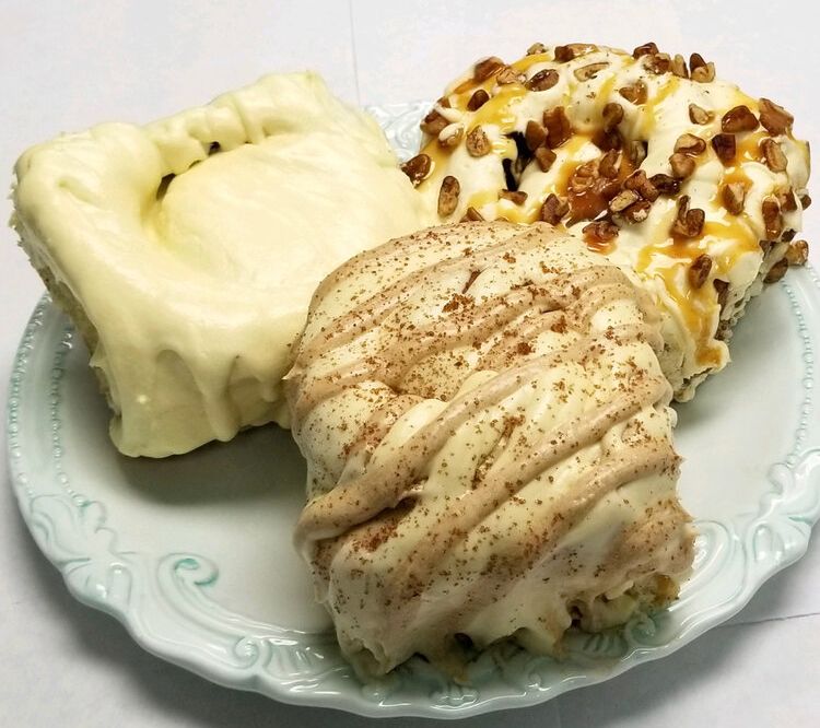 CinnaMom Bakery (12) Cinnamon Rolls with Topping Variety — Main view