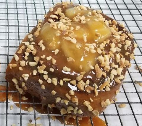 Cinnamom Bakery (12) Individual 6-oz Caramel Aple/Peanut Roll — Main view