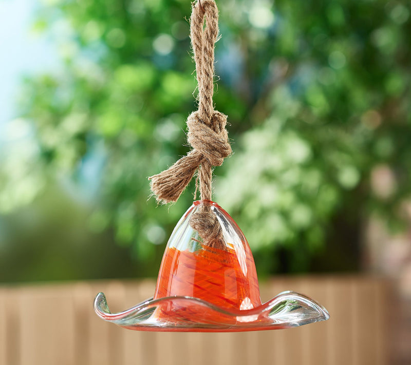 Barbara King Hanging Art Glass Bird Feeder Dish — Main view