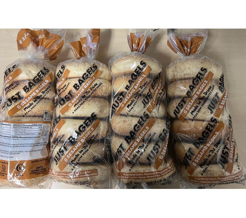 Just Bagels (24) 4-oz Sesame Bagels — View 2