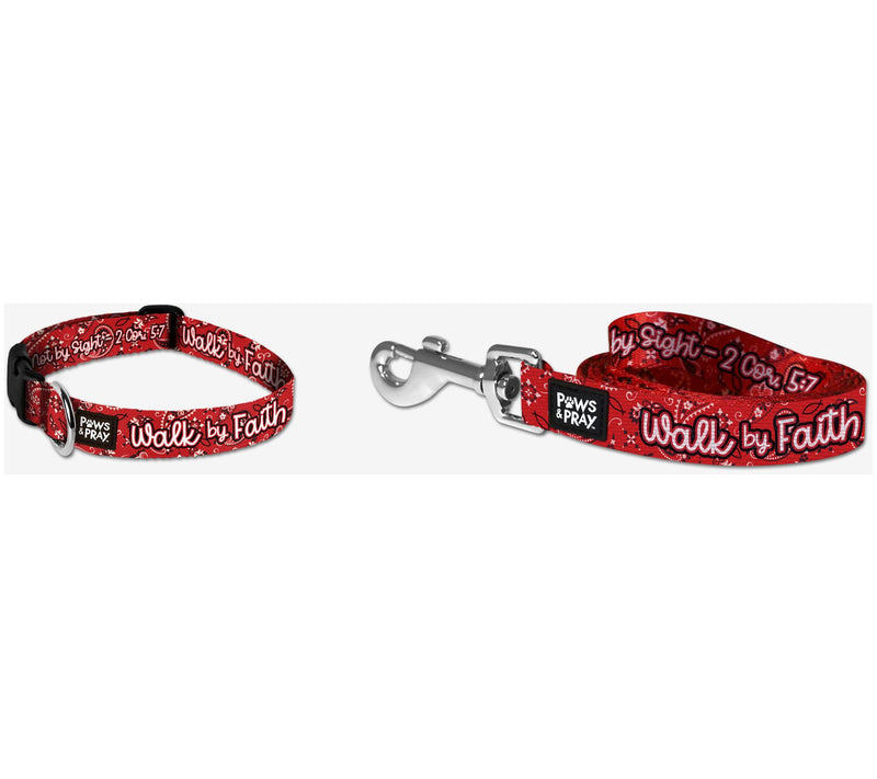 Paws & Pray Pet Collar and Leash Bundle - SM/MD — View 9