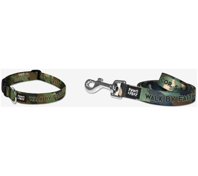 Paws & Pray Pet Collar and Leash Bundle - SM/MD — View 3