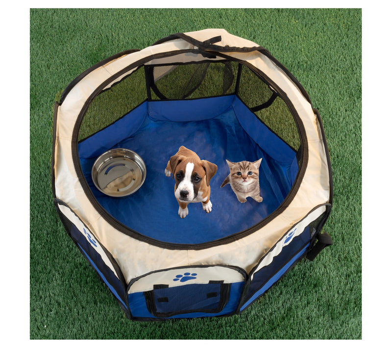 Pet Adobe Portable Pop Up Pet Play Pen w Carry Bag 26.5in — Main view