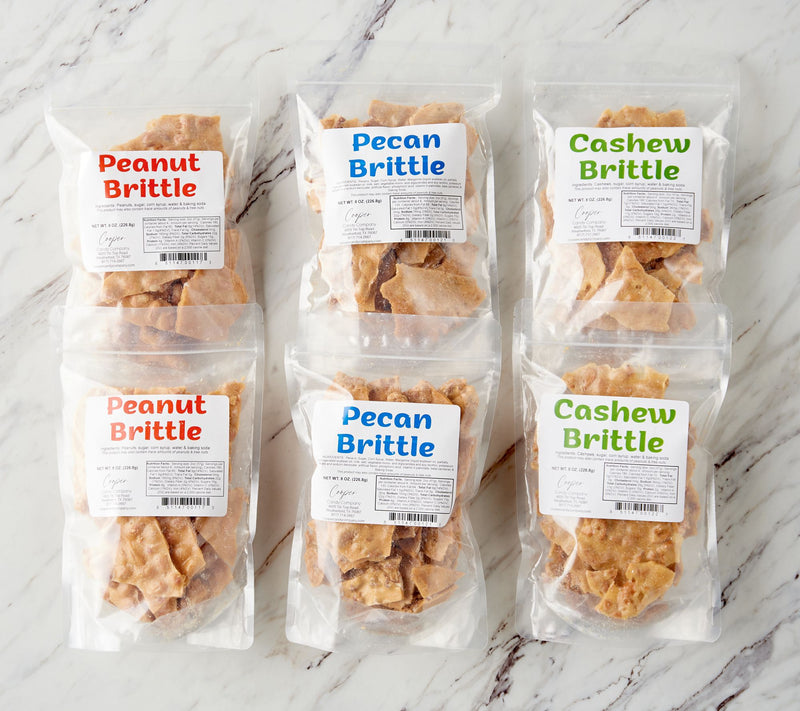 Cooper Candy (6) 8-oz Nut Brittle in Signature Flavors — View 2