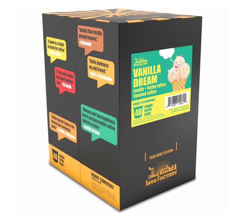 Java Factory 40-Count Vanilla Dream Flavored Coffee Pods — View 2