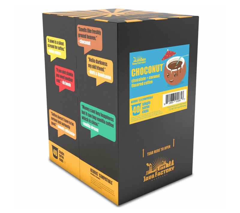 Java Factory 40-Count Chocolate & Coconut Flavored Coffee Pods — View 2