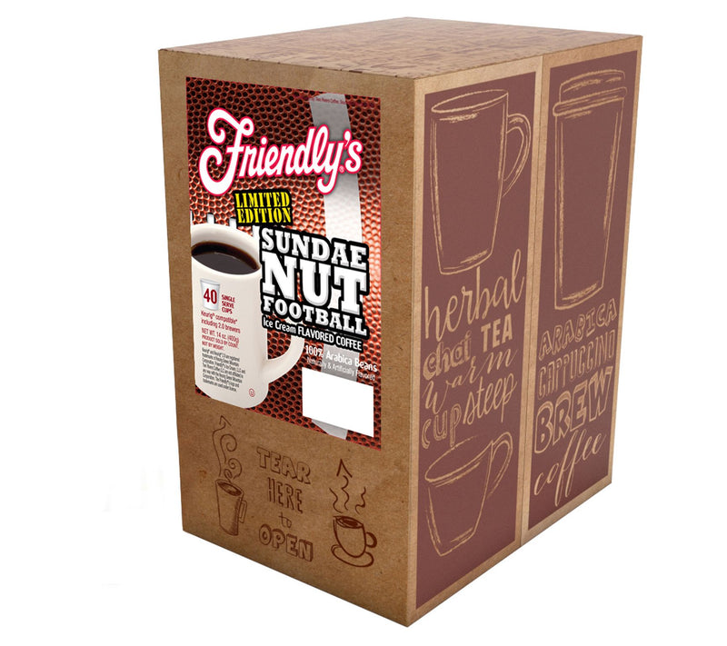 Friendly's 40-Count Sundae Nut Football Flavored Coffee Pods — View 2