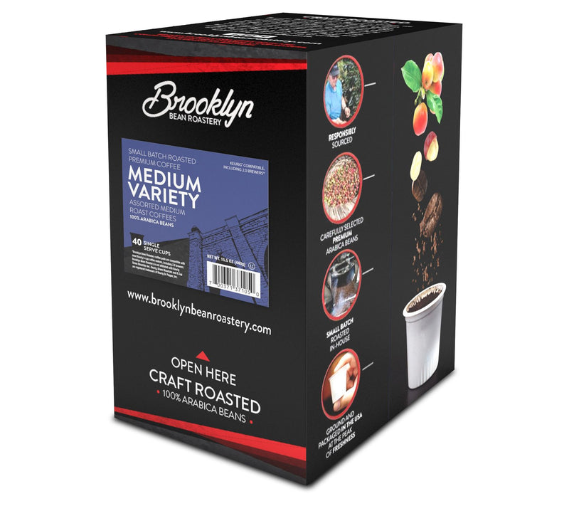 Brooklyn Beans 40-Count Medium Roast Variety Pack Coffee Pods — View 2