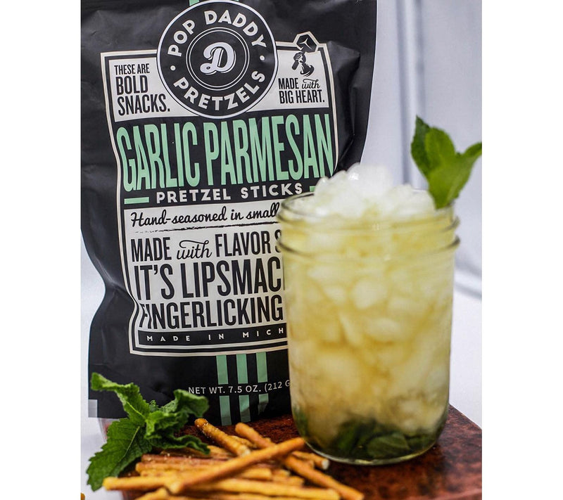 Pop Daddy (3) 7.5-oz Bags Garlic Parmesan Gourmet Pretzels — View 2