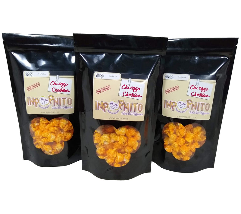 Inpopnito 3 Pack Popcorn in Disguise Chicago Ch eddar — Main view